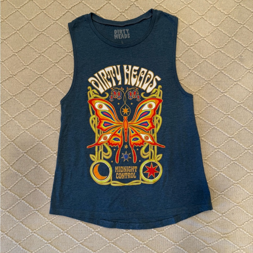 Midnight Control Graphic Tank Top - Blue